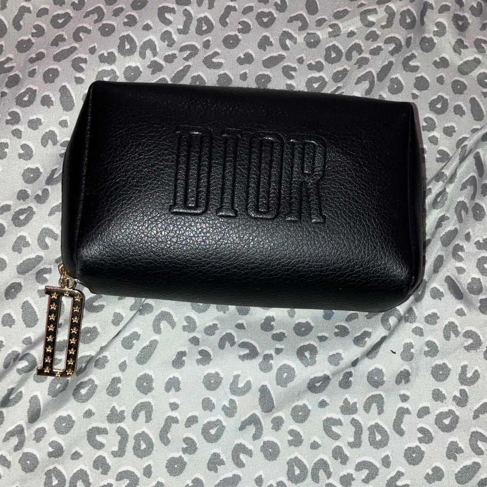 Dior mini Black Leather Pouch